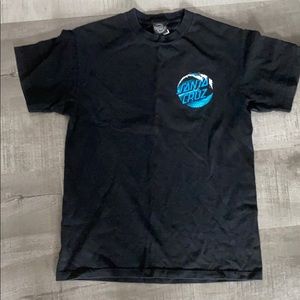Santa Cruz white/blue/black waves shirt.